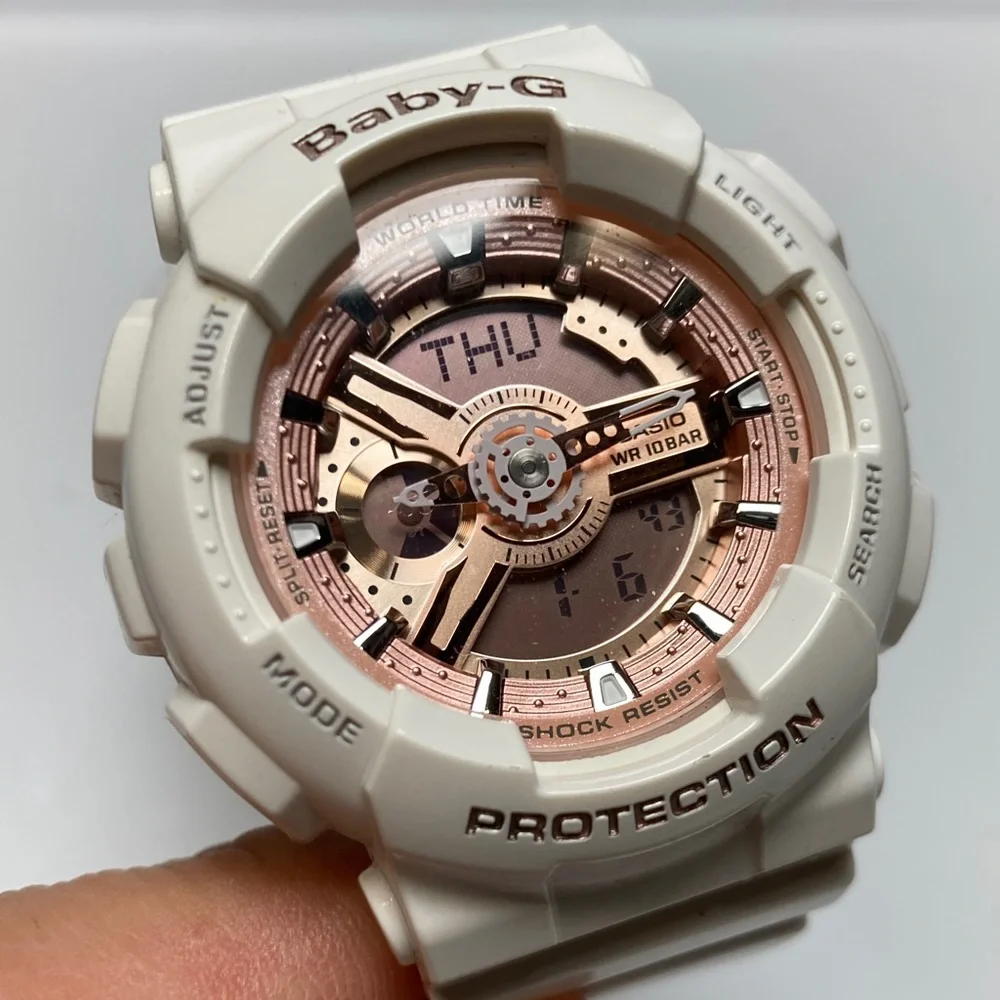 Casio Baby G, BA-110, off white, new battery